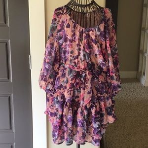 Floral Dress with tie belt NWT